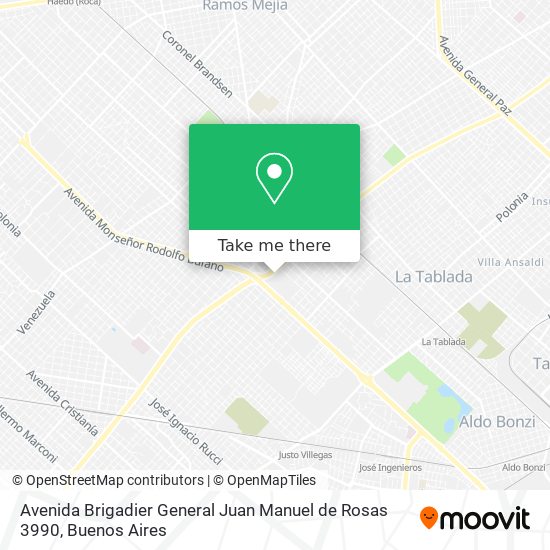 Avenida Brigadier General Juan Manuel de Rosas 3990 map