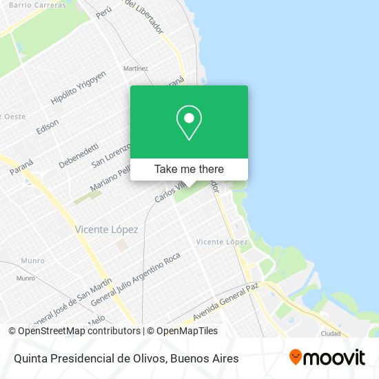 Mapa de Quinta Presidencial de Olivos