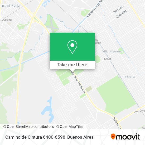 Mapa de Camino de Cintura 6400-6598