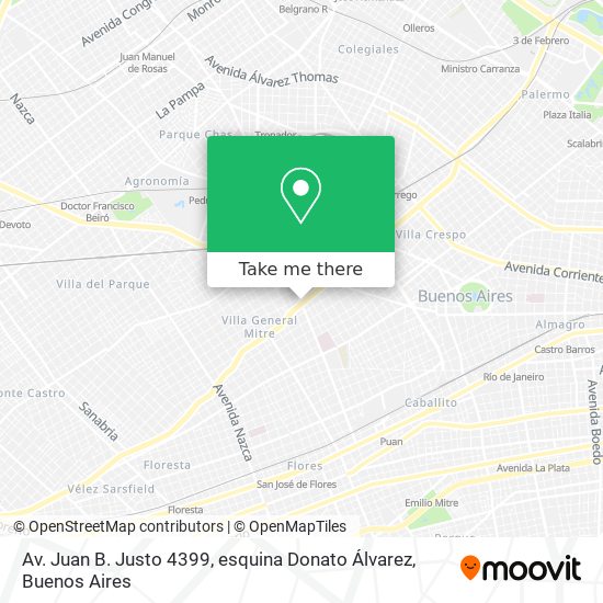 Av. Juan B. Justo 4399, esquina Donato Álvarez map