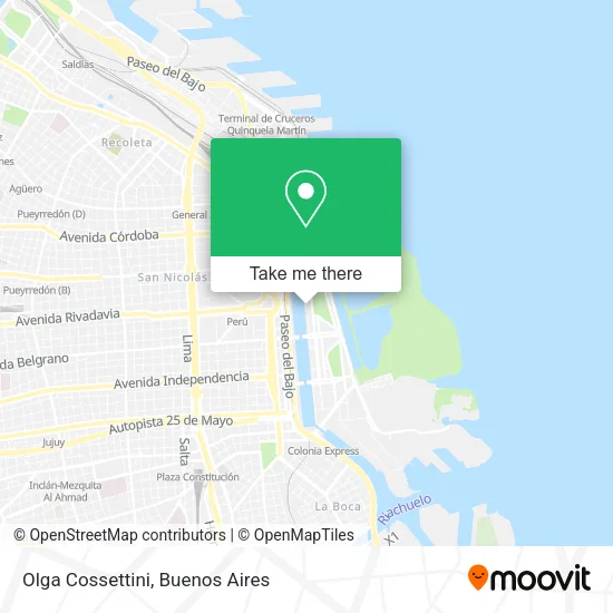 Mapa de Olga Cossettini