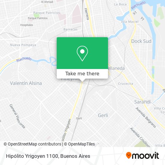 Mapa de Hipólito Yrigoyen 1100