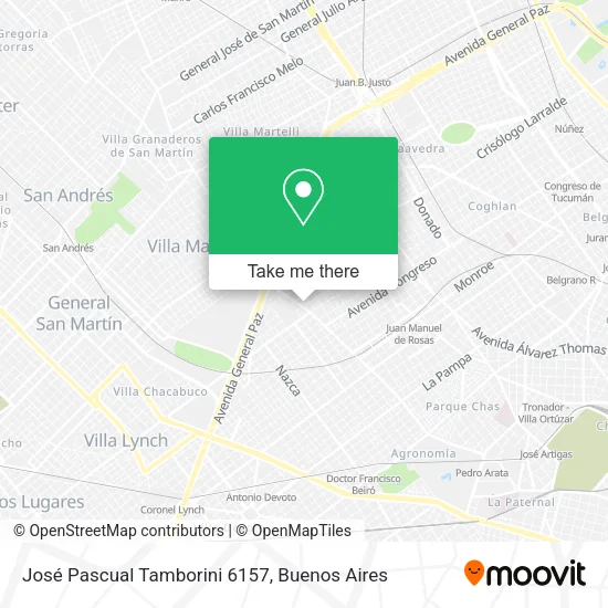 José Pascual Tamborini 6157 map