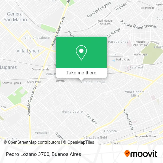 Pedro Lozano 3700 map