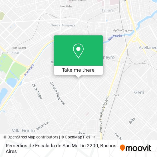 Remedios de Escalada de San Martín 2200 map