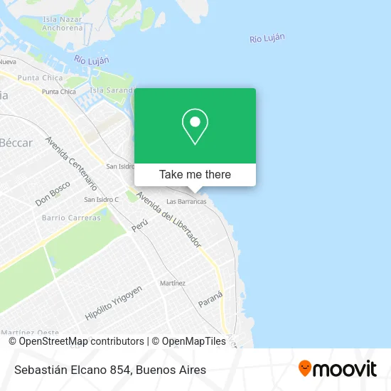 Sebastián Elcano 854 map
