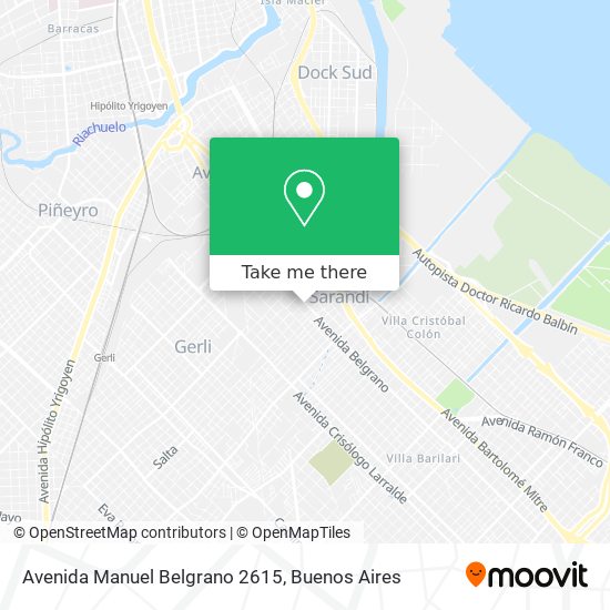 Avenida Manuel Belgrano 2615 map