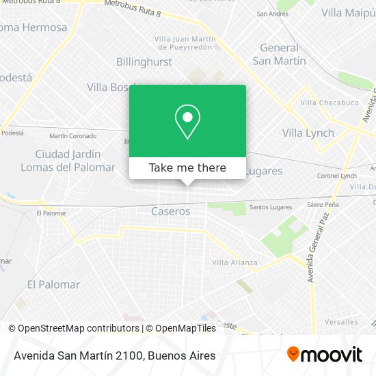 Mapa de Avenida San Martín 2100