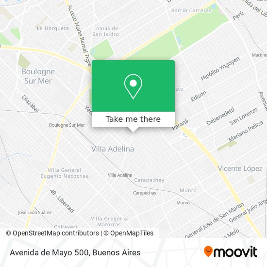 Mapa de Avenida de Mayo 500