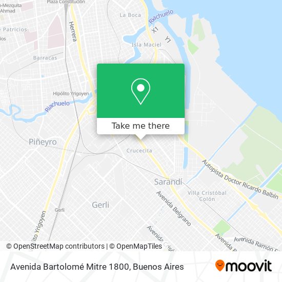 Avenida Bartolomé Mitre 1800 map
