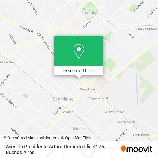 Mapa de Avenida Presidente Arturo Umberto Illia 4175
