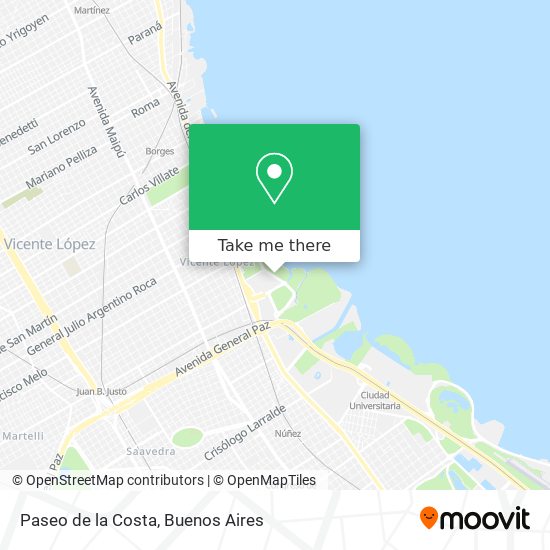 Paseo de la Costa map