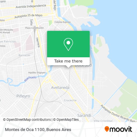 Montes de Oca 1100 map