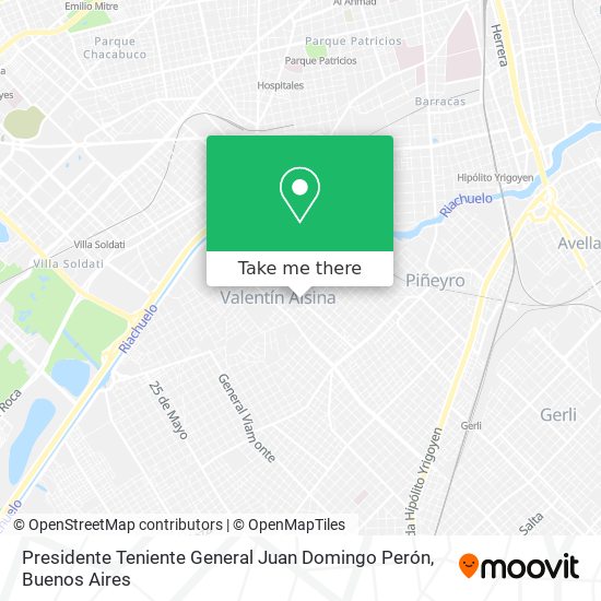 Presidente Teniente General Juan Domingo Perón map