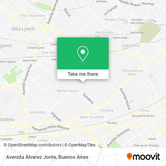 Avenida Álvarez Jonte map