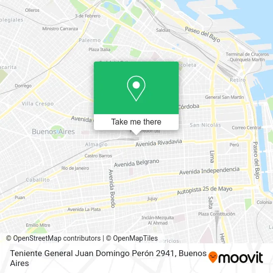 Mapa de Teniente General Juan Domingo Perón 2941