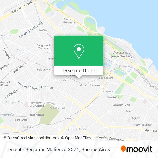 Teniente Benjamín Matienzo 2571 map