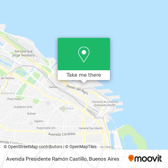 Mapa de Avenida Presidente Ramón Castillo