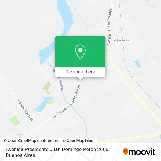 Mapa de Avenida Presidente Juan Domingo Perón 2600