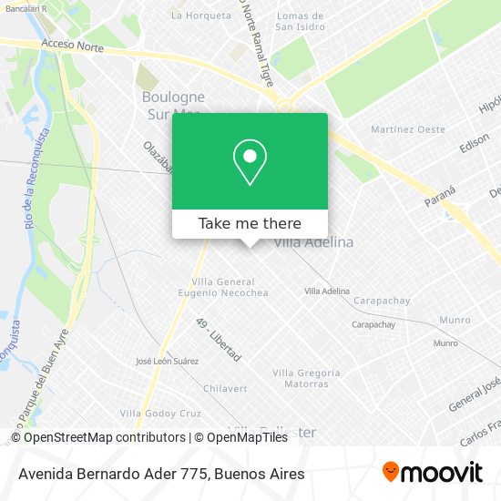 Avenida Bernardo Ader 775 map