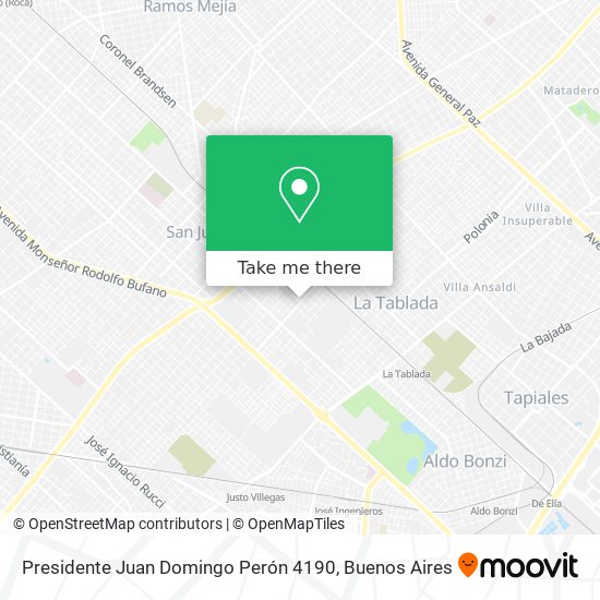 Presidente Juan Domingo Perón 4190 map