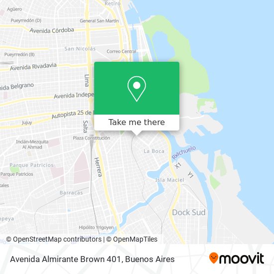 Avenida Almirante Brown 401 map