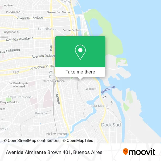 Mapa de Avenida Almirante Brown 401