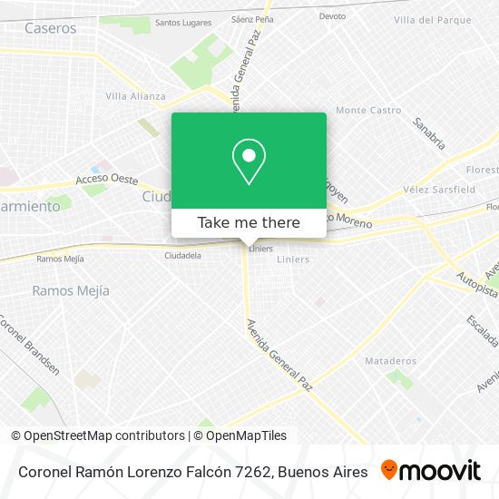 Coronel Ramón Lorenzo Falcón 7262 map