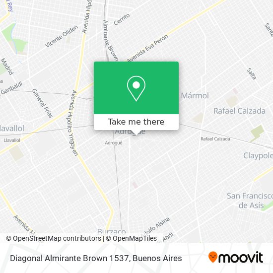 Diagonal Almirante Brown 1537 map