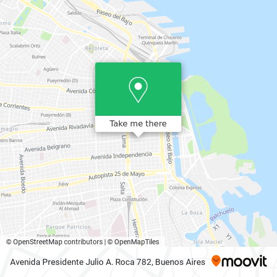 Avenida Presidente Julio A. Roca 782 map