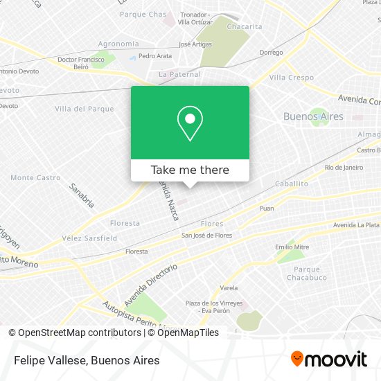 Mapa de Felipe Vallese