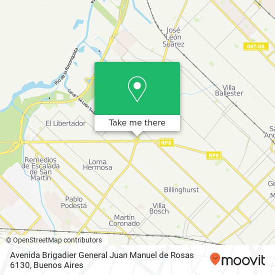 Avenida Brigadier General Juan Manuel de Rosas 6130 map