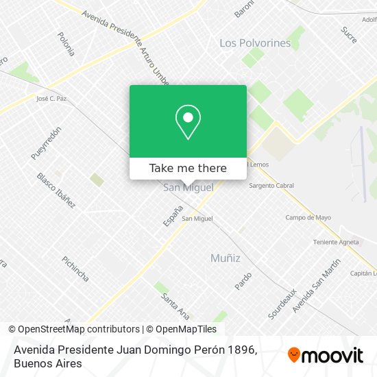 Avenida Presidente Juan Domingo Perón 1896 map