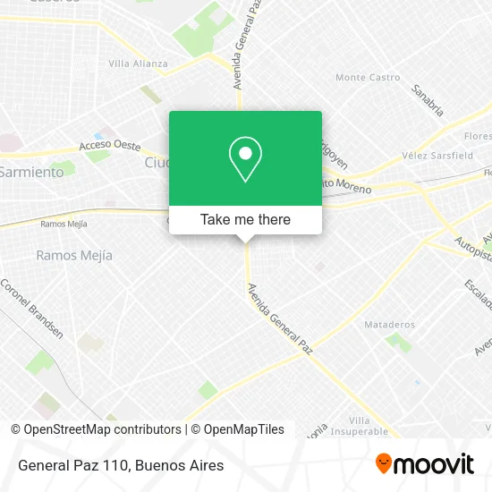 Mapa de General Paz 110