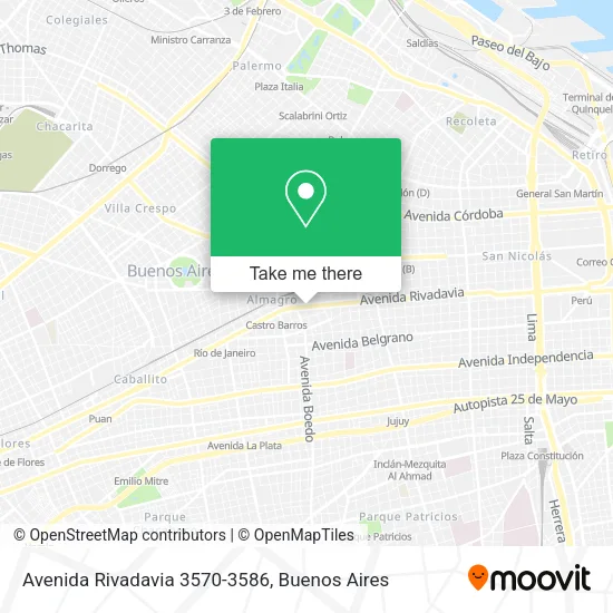 Mapa de Avenida Rivadavia 3570-3586