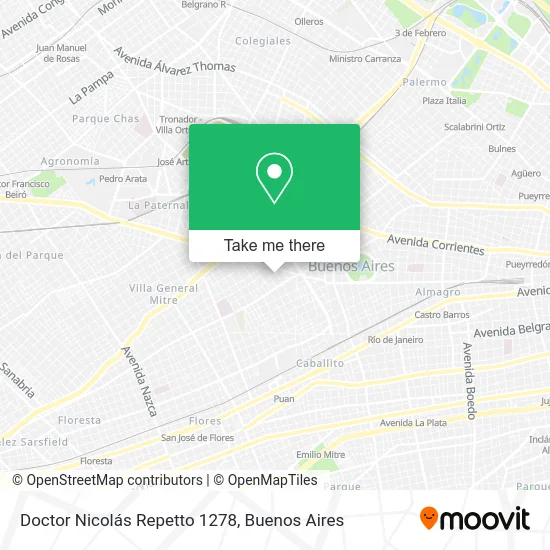 Doctor Nicolás Repetto 1278 map