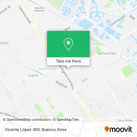 Vicente López 400 map