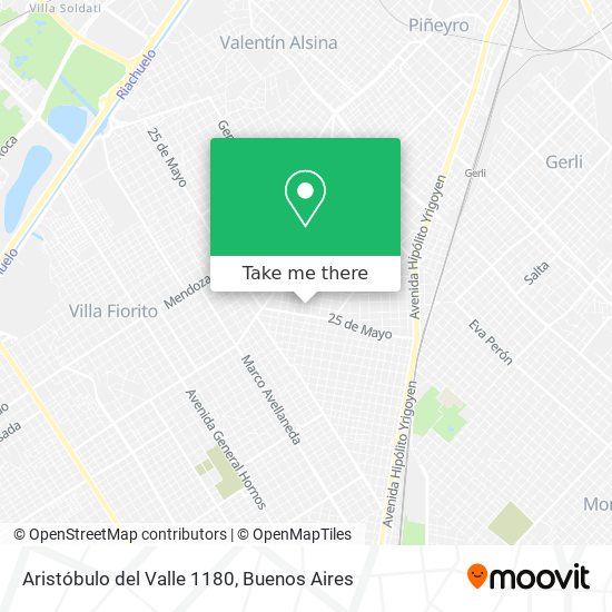 Aristóbulo del Valle 1180 map