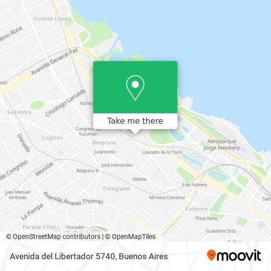 Avenida del Libertador 5740 map
