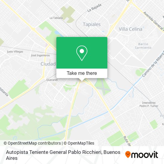 Autopista Teniente General Pablo Ricchieri map