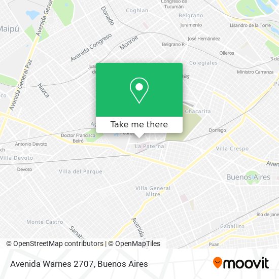 Avenida Warnes 2707 map