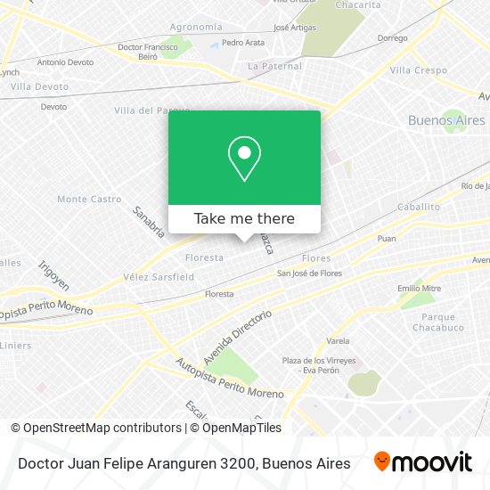 Mapa de Doctor Juan Felipe Aranguren 3200