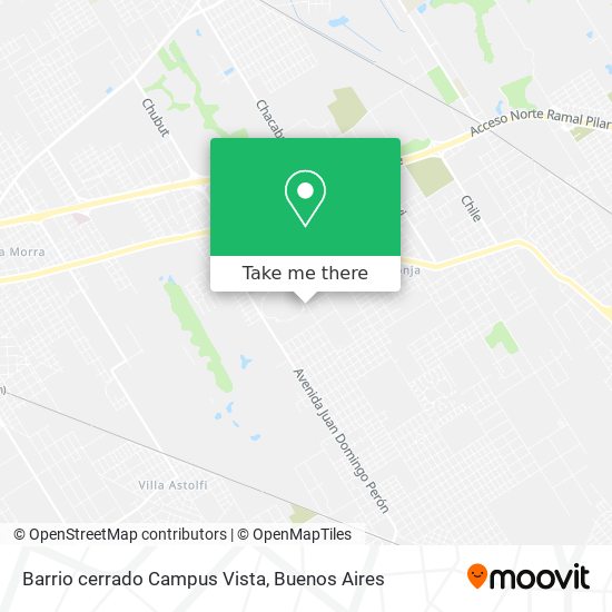 Barrio cerrado Campus Vista map