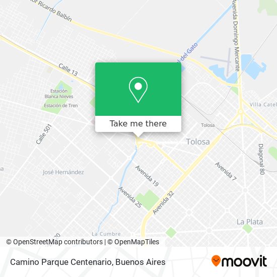Camino Parque Centenario map