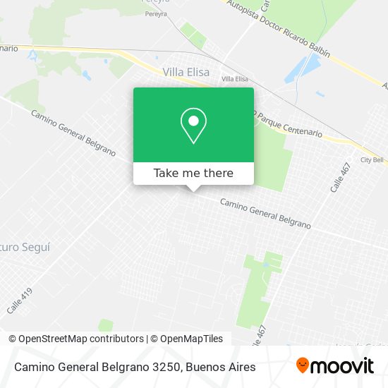 Camino General Belgrano 3250 map