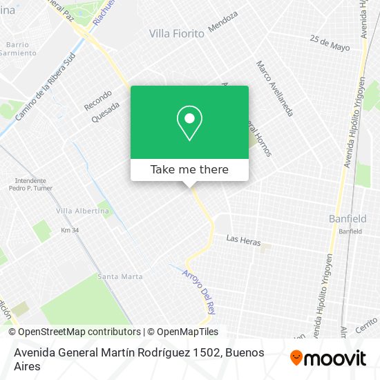 Mapa de Avenida General Martín Rodríguez 1502