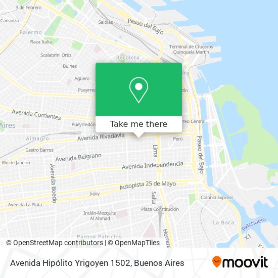 Mapa de Avenida Hipólito Yrigoyen 1502