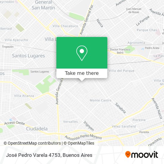 José Pedro Varela 4753 map