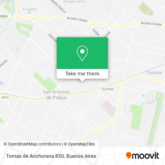 Tomás de Anchorena 850 map
