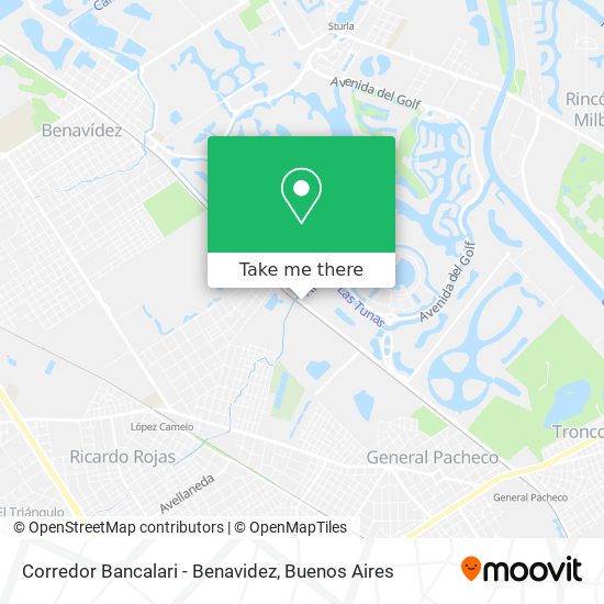 Mapa de Corredor Bancalari - Benavidez